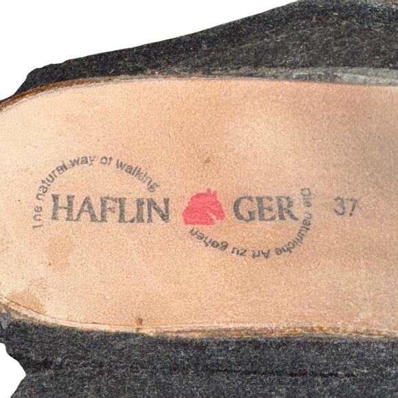 Haflinger Grizzly Michel Clogs Women's Sz 6 Graphite Gray Felt Removable Footbed - Picture 4 of 7